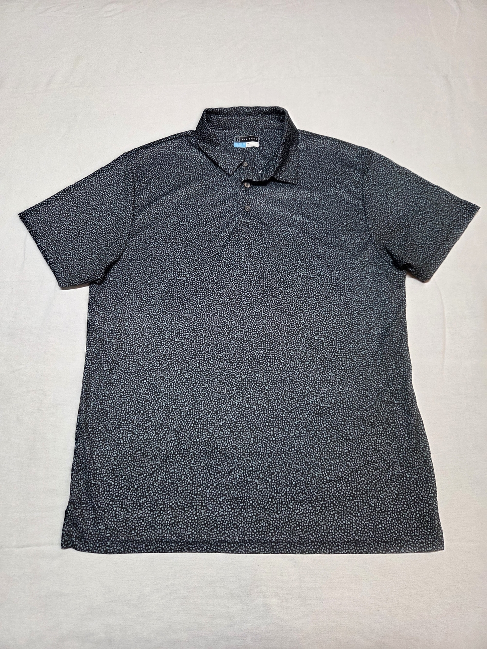 PGA Tour Black Microdot Short Sleeve Polo Size XL